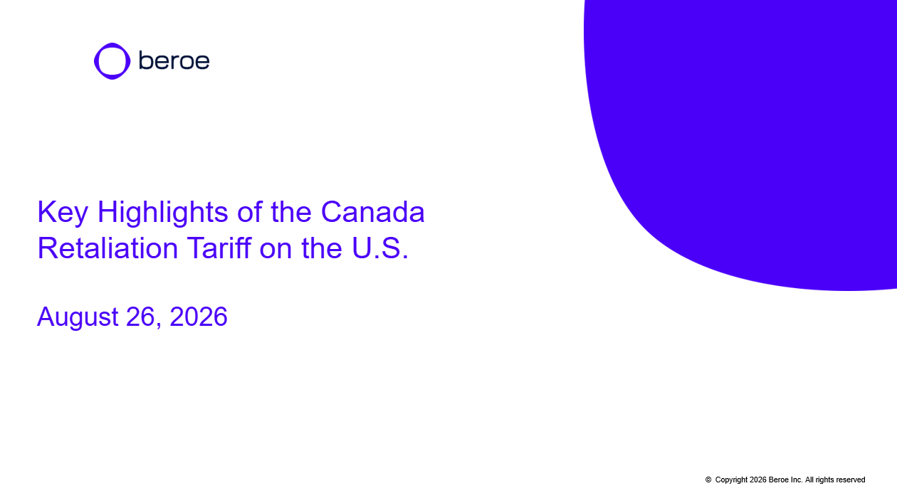Key Highlights of the Canada Retaliation Tariff on the U.S.