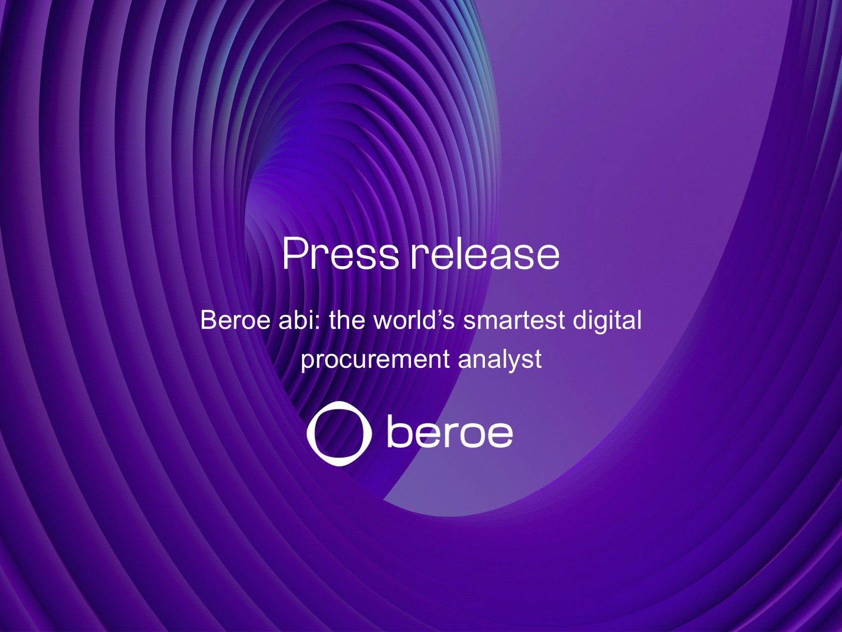 Beroe reveals Beroe abi: the world’s smartest digital procurement analyst